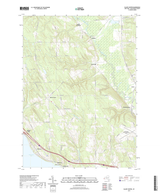 Ellery Center New York US Topo Map Image