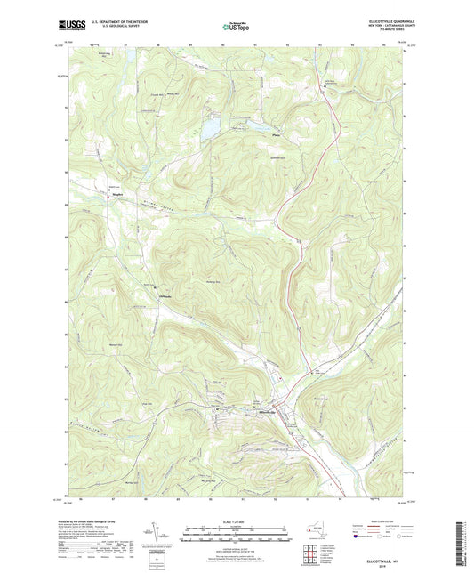 Ellicottville New York US Topo Map Image
