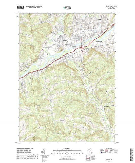 Endicott New York US Topo Map Image