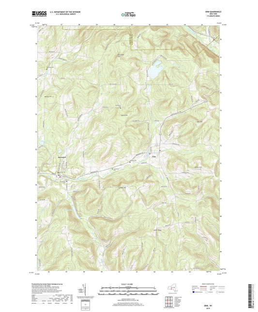 Erin New York US Topo Map Image