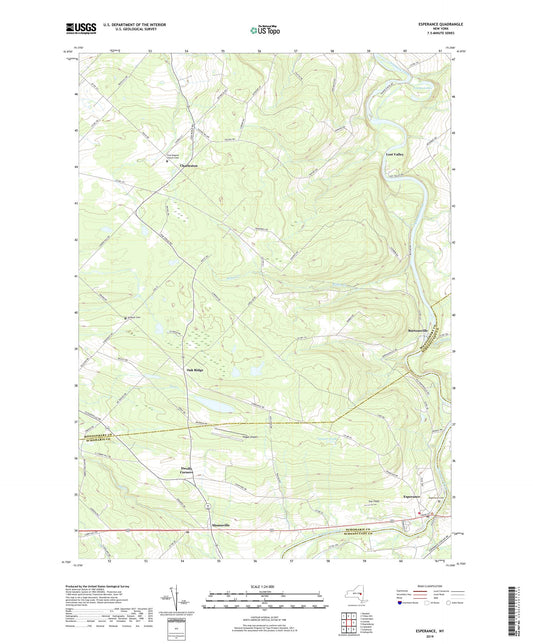 Esperance New York US Topo Map Image