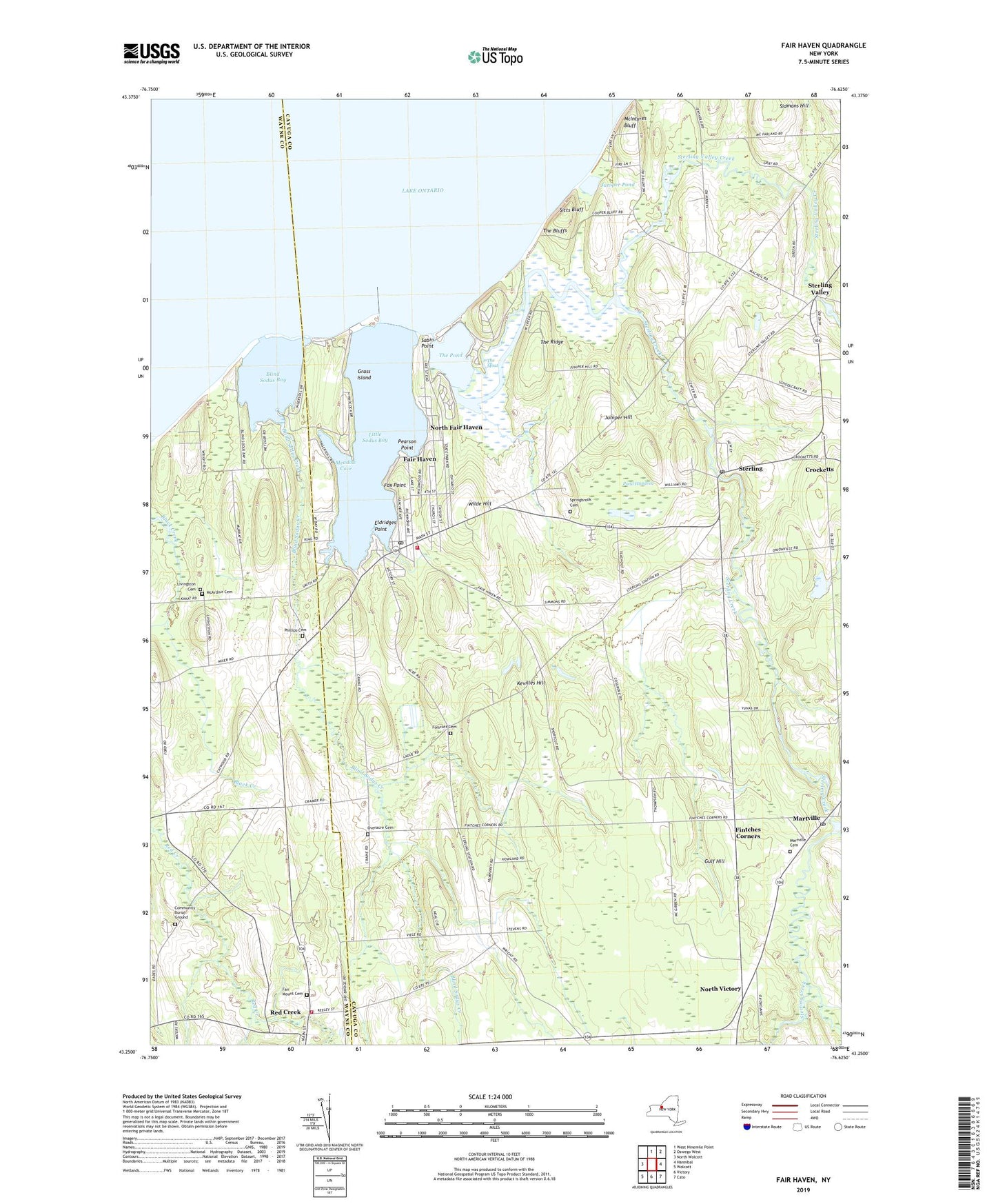 Fair Haven New York US Topo Map Image