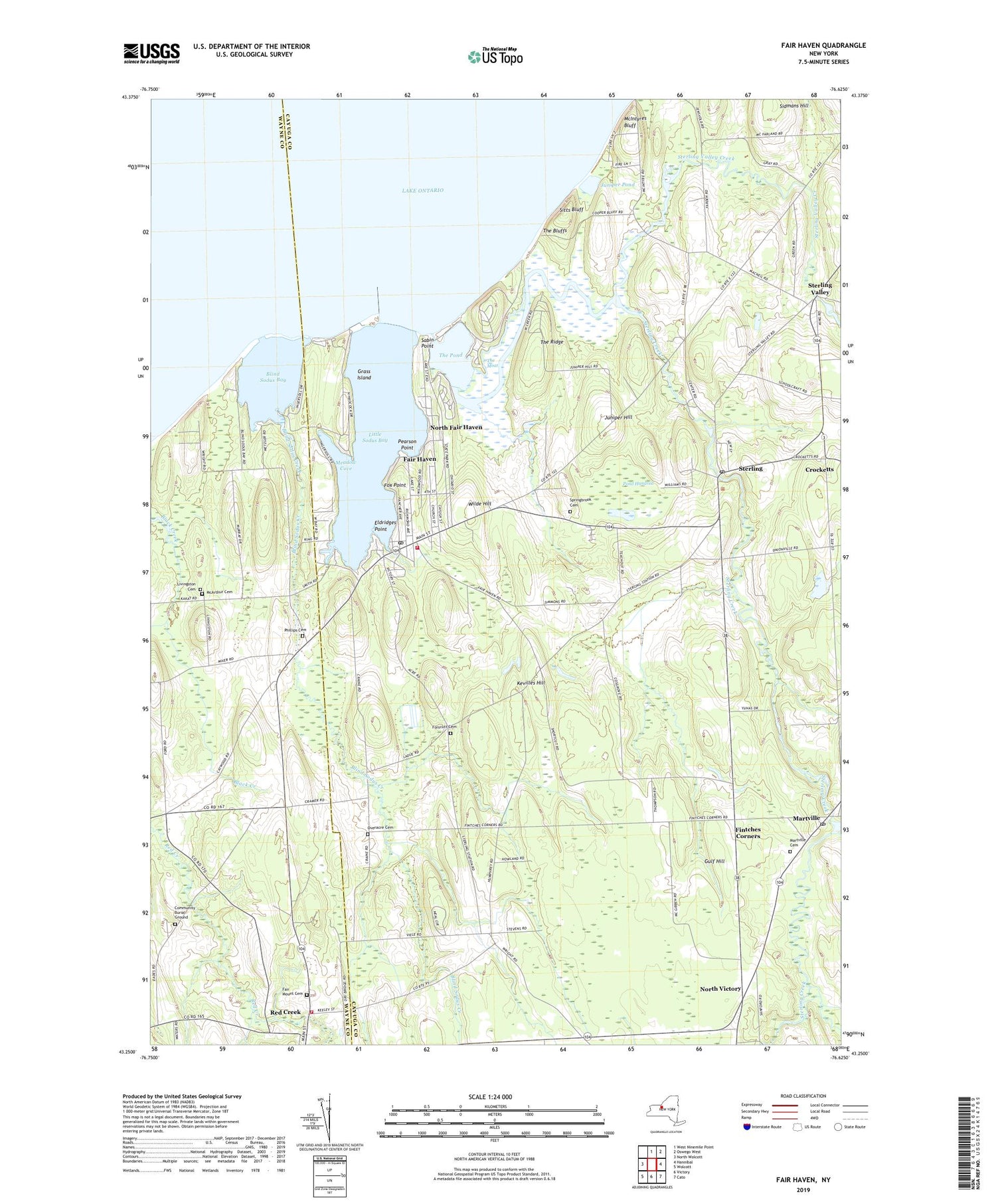Fair Haven New York US Topo Map Image