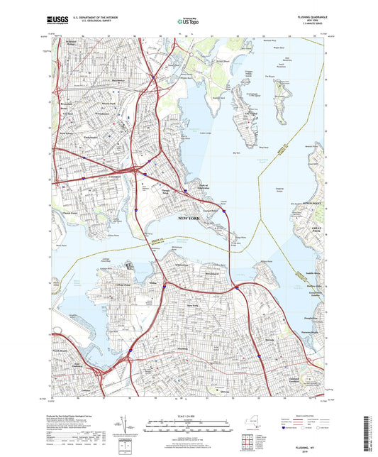 Flushing New York US Topo Map Image