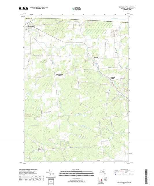 Fort Covington New York US Topo Map Image