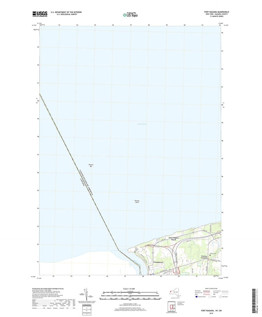 Fort Niagara New York US Topo Map Image