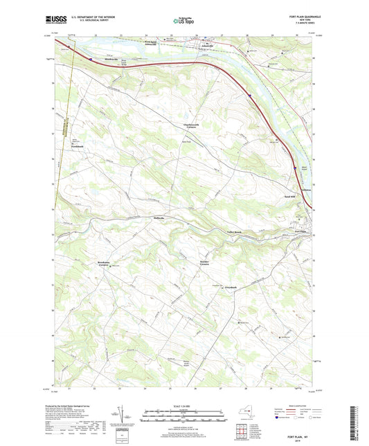 Fort Plain New York US Topo Map Image