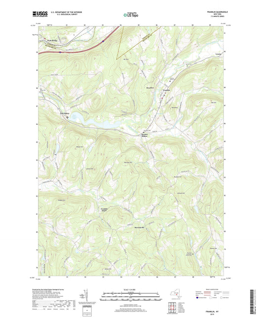 Franklin New York US Topo Map Image
