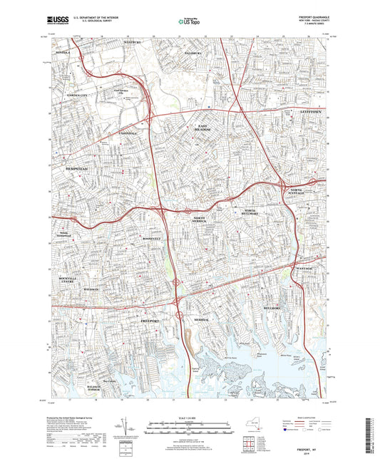 Freeport New York US Topo Map Image