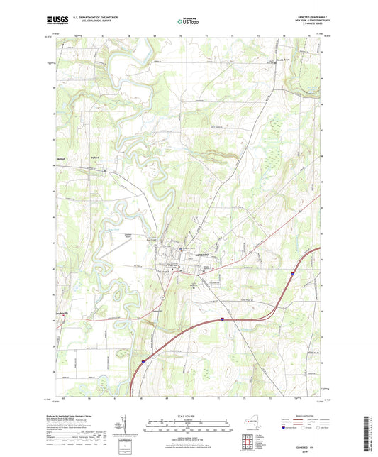 Geneseo New York US Topo Map Image