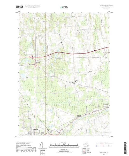 Geneva North New York US Topo Map Image