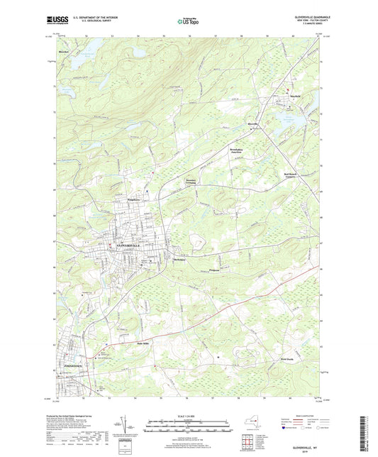 Gloversville New York US Topo Map Image