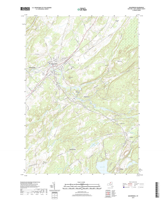Gouverneur New York US Topo Map Image