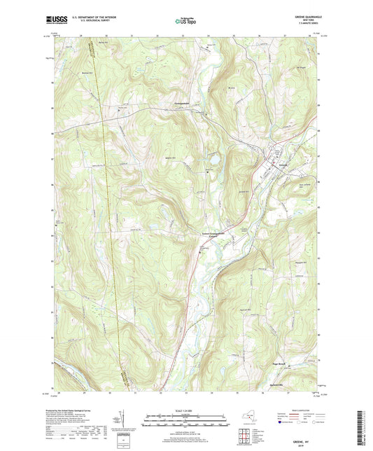 Greene New York US Topo Map Image