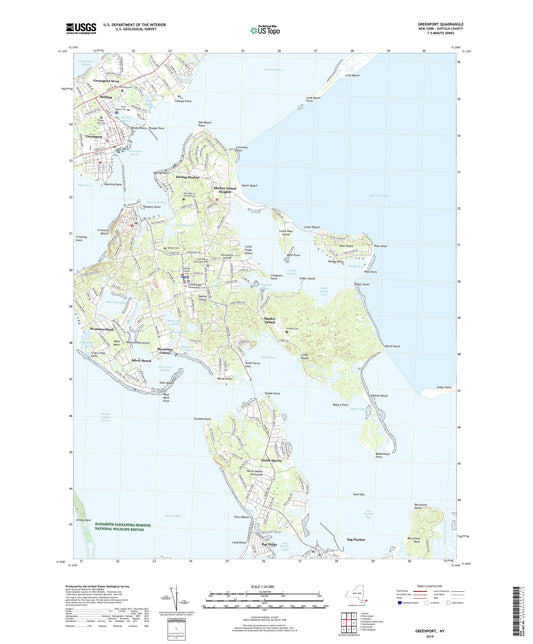 Greenport New York US Topo Map Image