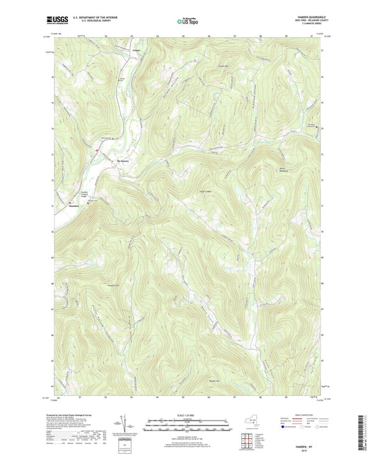 Hamden New York US Topo Map Image