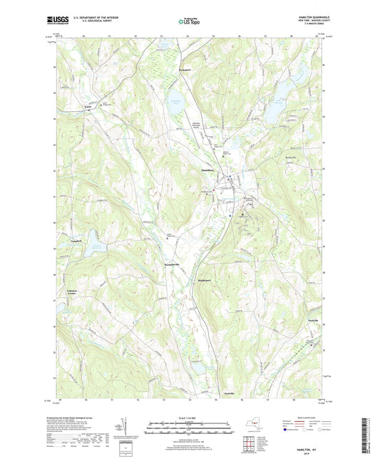 Hamilton New York US Topo Map Image