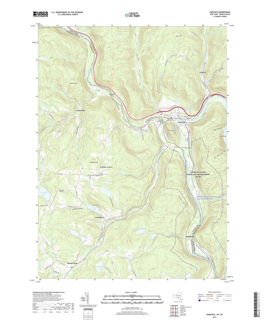 Hancock New York US Topo Map Image