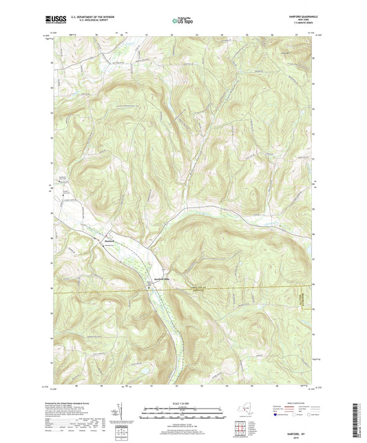 Harford New York US Topo Map Image