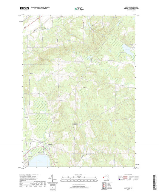 Hartfield New York US Topo Map Image