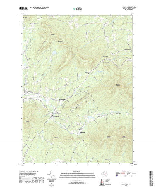 Hensonville New York US Topo Map Image