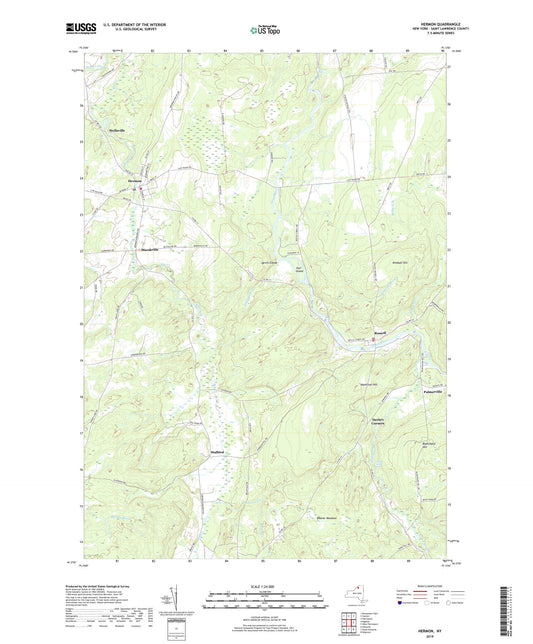Hermon New York US Topo Map Image