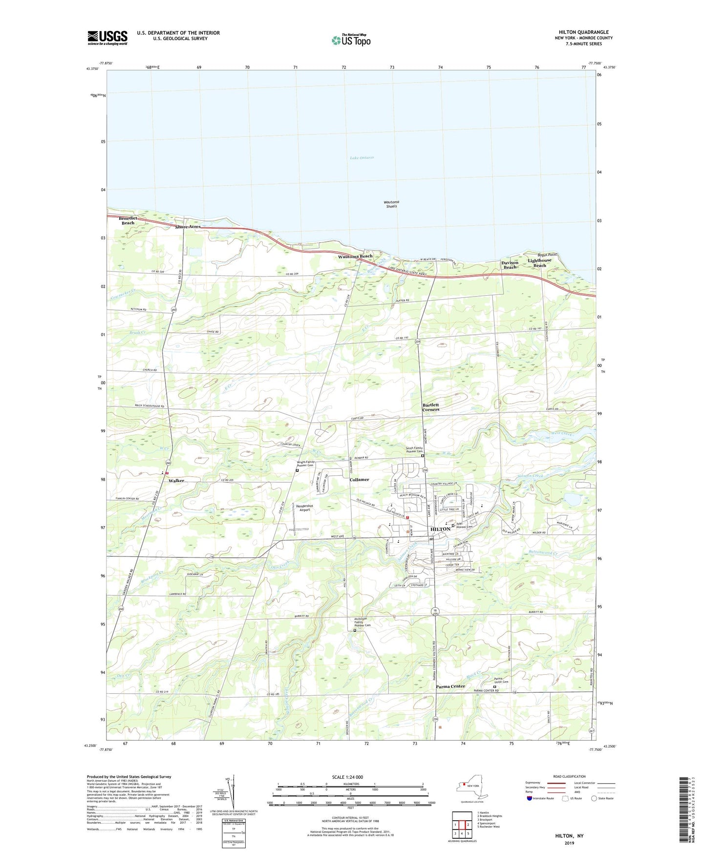 Hilton New York US Topo Map Image