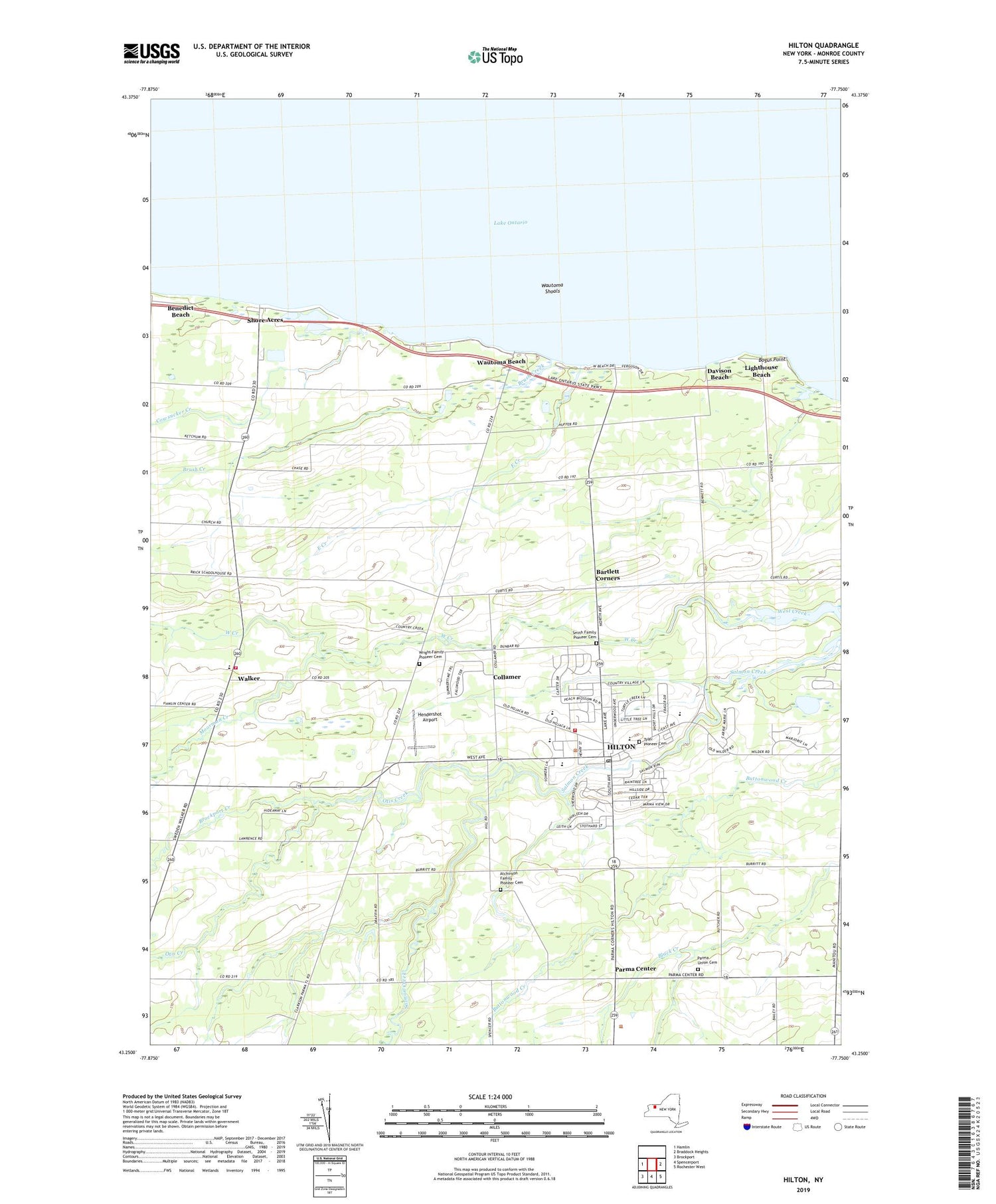 Hilton New York US Topo Map Image