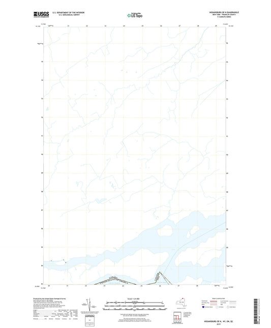 Hogansburg OE N New York US Topo Map Image