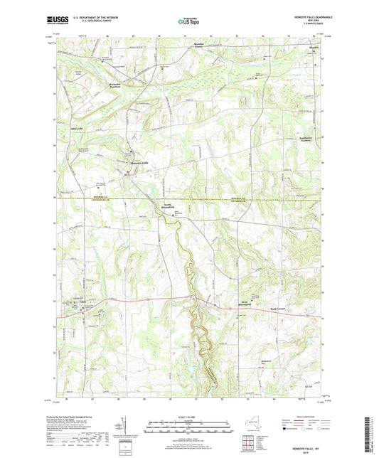 Honeoye Falls New York US Topo Map Image