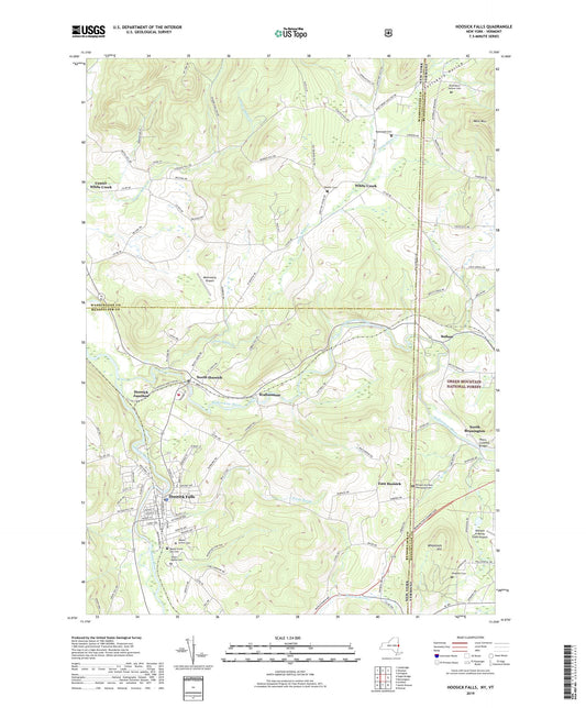 Hoosick Falls New York US Topo Map Image