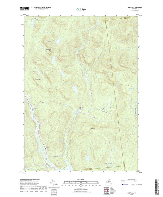 Hope Falls New York US Topo Map Image
