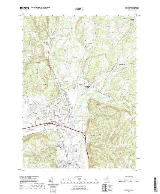 Horseheads New York US Topo Map Image