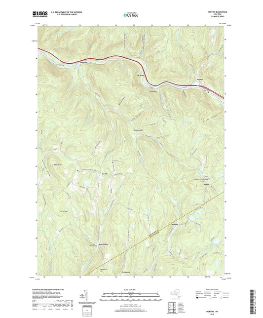Horton New York US Topo Map Image