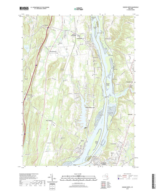 Hudson North New York US Topo Map Image