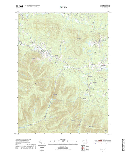 Hunter New York US Topo Map Image
