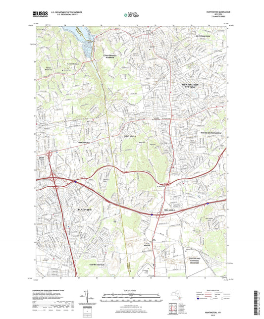 Huntington New York US Topo Map Image