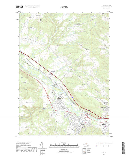 Ilion New York US Topo Map Image