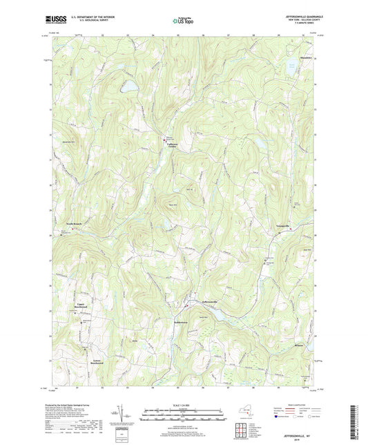 Jeffersonville New York US Topo Map Image