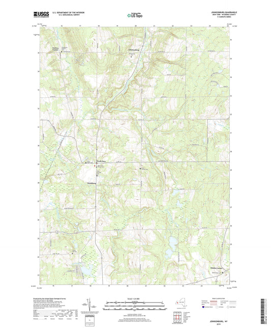 Johnsonburg New York US Topo Map Image