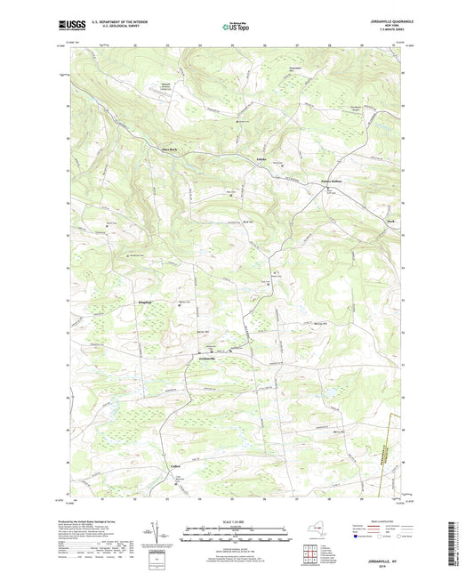 Jordanville New York US Topo Map Image