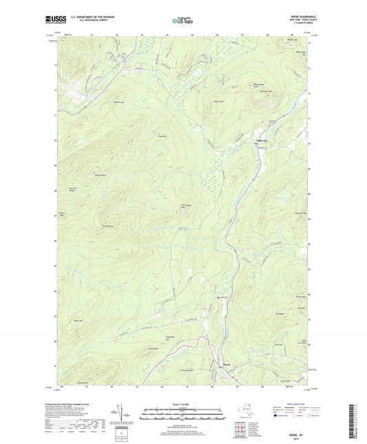 Keene New York US Topo Map Image