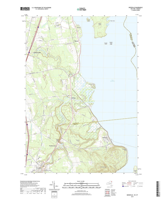 Keeseville New York US Topo Map Image