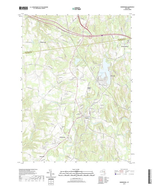 Kinderhook New York US Topo Map Image