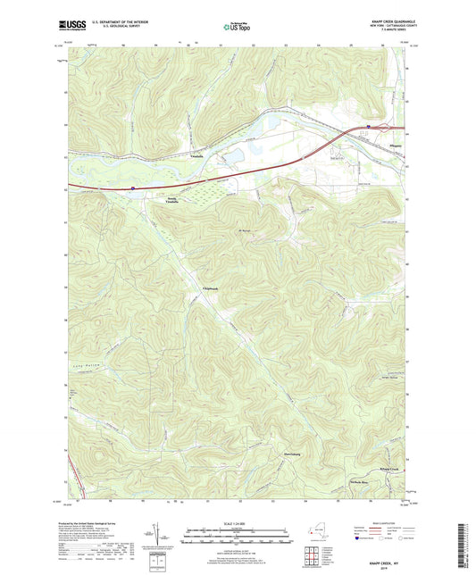Knapp Creek New York US Topo Map Image