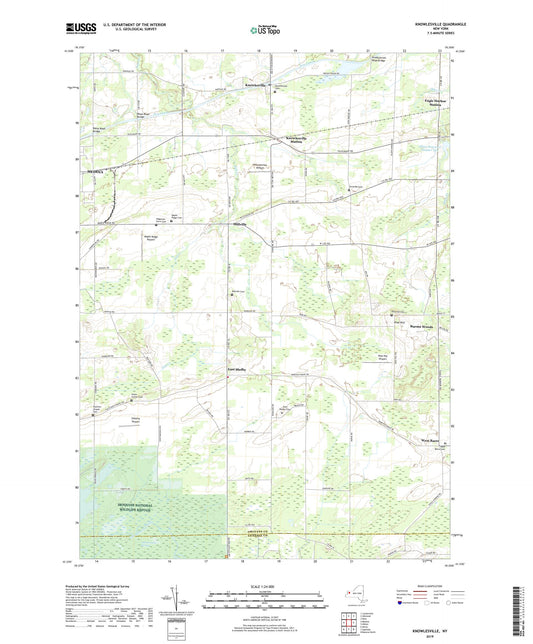 Knowlesville New York US Topo Map Image