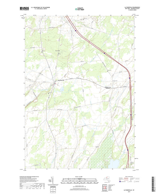 La Fargeville New York US Topo Map Image