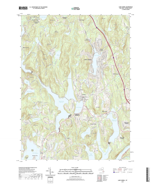 Lake Carmel New York US Topo Map Image