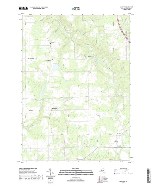 Langford New York US Topo Map Image