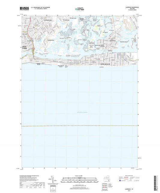 Lawrence New York US Topo Map Image